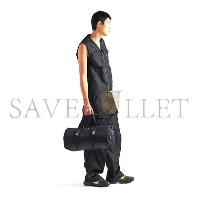 PRADA RE-NYLON AND SAFFIANO LEATHER DUFFLE BAG 2VC015 (50*27*27cm) PRADA RE-NYLON AND SAFFIANO LEATHER DUFFLE BAG 2VC015 (50*27*27cm)